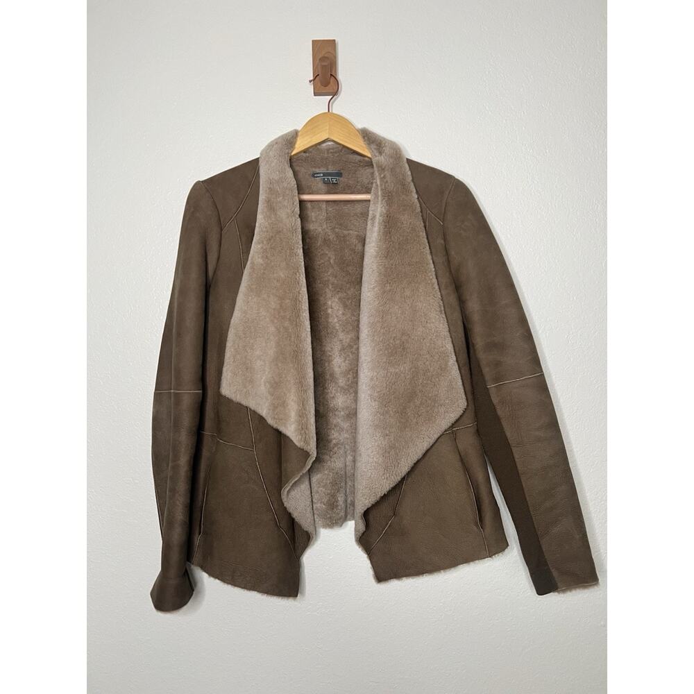 Vince Cascade Genuine Spanish Merino Shearling Lamb Jacket Coat Size Small